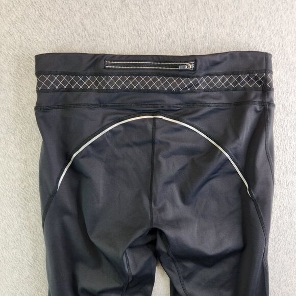 Athleta Leggings Womens Large Black Straight Up Yoga Reflective Zip Pocket - Picture 6 of 14